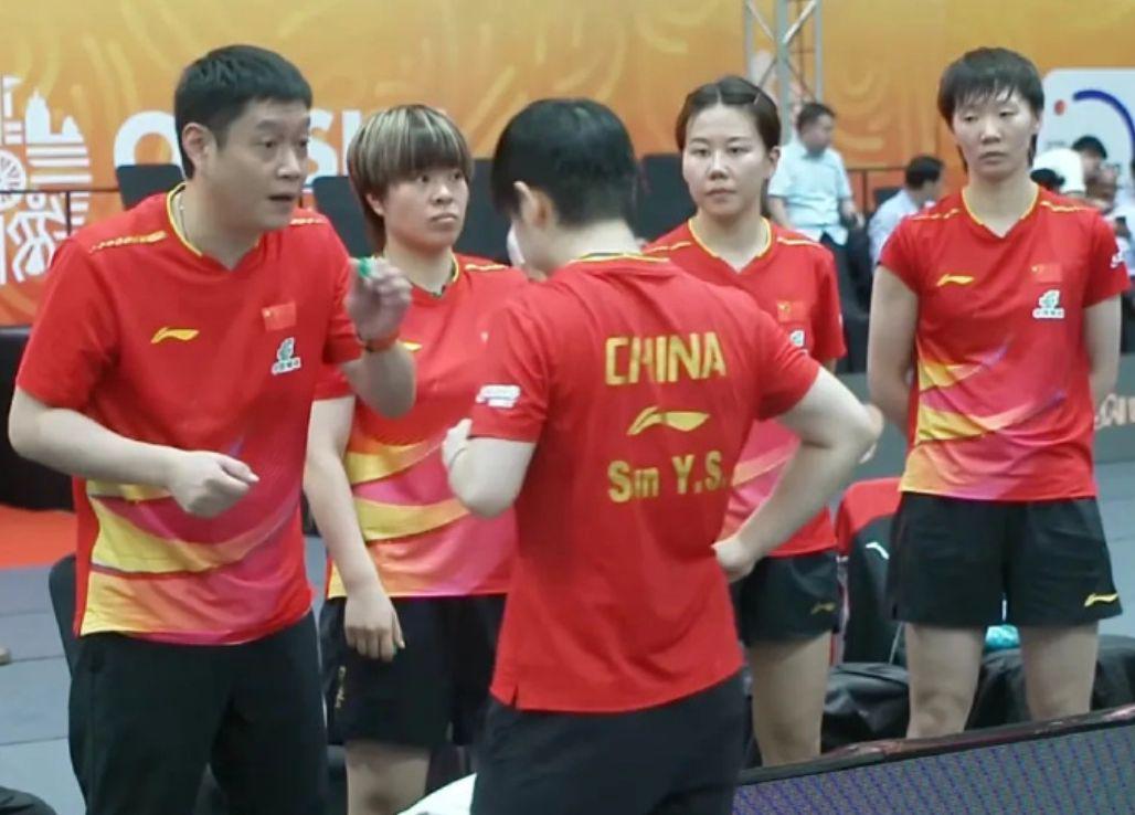 对阵张本美, 孙颖莎在亚, 赛女团决赛