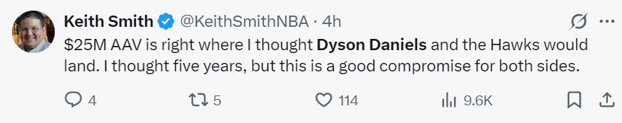 史密斯所说, 新赛季的D